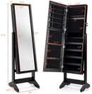 Jewelry Cabinet Stand Mirror Armoire with Large Storage Box by LJGDeals