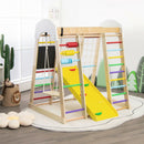 Indoor Playground Climbing Gym Wooden 8-in-1 Climber Playset for Children by LJGDeals