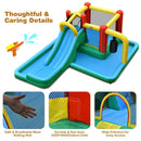 Inflatable Water Slide Climbing Bounce House with Tunnel and 735W Blower by LJGDeals