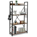 4 -Tier Industrial Open Storage Bookshelf-Coffee by LJGDeals