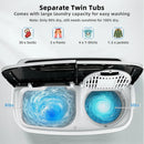 8 lbs Portable Mini Twin Tub Spinner Semi-Automatic Washing Machine by LJGDeals