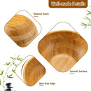 8 Pieces Bamboo Salad Bowl Set with Server Utensils-Natural by LJGDeals