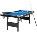 6 Feet Foldable Billiard Pool Table with Complete Set of Balls-Blue by LJGDeals