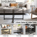 3-Piece Modern Faux Marble Coffee Table Set for Living Room by LJGDeals