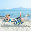4-Pack 5-Position Outdoor Folding Backpack Beach Reclining Chair with Pillow by LJGDeals
