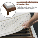 Full Size Platform Slat Bed Frame with High Headboard by LJGDeals