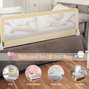 59 Inch Folding Breathable Baby Bed Rail Guard with Safety Strap by LJGDeals