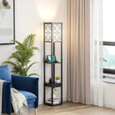 Modern Standing Shelf Lamp with 1 Power Outlet and 2 USB Ports by LJGDeals