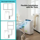 12000 BTU Portable 4-in-1 Air Conditioner with Smart Control-White by LJGDeals