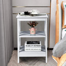 2 Pieces 3-Tier Nightstand with Reinforced Bars and Stable Structure by LJGDeals