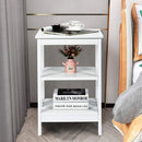 2 Pieces 3-Tier Nightstand with Reinforced Bars and Stable Structure by LJGDeals