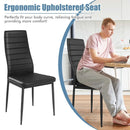 4 Pieces Modern Leather Dinning Chairs Set with Metal Frame by LJGDeals