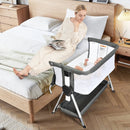 Adjustable Baby Bedside Crib with Large Storage by LJGDeals