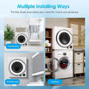 Compact Electric Tumble Laundry Dryer with Stainless Steel Tub-White by LJGDeals