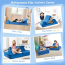 4 Pieces Convertible Kids Couch Set with 2 Folding Mats-Yellow by LJGDeals