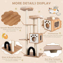Indoor Cat Tree Tower with Platform Scratching Posts-Beige by LJGDeals