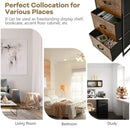 Freestanding Vertical 3 Drawer Dresser with 3 Shelves-Rustic Brown by LJGDeals