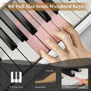 88-Key Folding Electric Lighted Piano Full-Size Portable Keyboard MIDI by LJGDeals