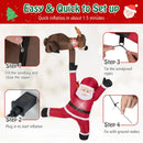 8.5 Feet Christmas Inflatable Reindeer and Climbing Santa Claus with Built-in LED Lights by LJGDeals