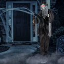 8.5 Feet Halloween Decoration Animated Standing Grim Reaper with Glowing Eyes by LJGDeals