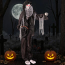 8.5 Feet Halloween Decoration Animated Standing Grim Reaper with Glowing Eyes by LJGDeals