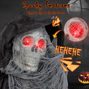 8.5 Feet Halloween Decoration Animated Standing Grim Reaper with Glowing Eyes by LJGDeals