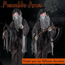 8.5 Feet Halloween Decoration Animated Standing Grim Reaper with Glowing Eyes by LJGDeals