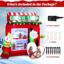 6.3 Feet Inflatable Gingerbread Cookie Shop with Santa Claus by LJGDeals
