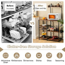 4 Tier Vintage Kitchen Baker's Rack Utility Microwave Stand-Coffee by DirectDeals
