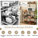 4 Tier Vintage Kitchen Baker's Rack Utility Microwave Stand-Coffee by LJGDeals