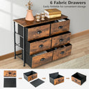 6 Fabric Drawers Storage Chest with Wooden Top by LJGDeals