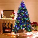 7.5 Feet Pre-Lit Artificial Spruce Christmas Tree with 550 Multicolor Lights for Festival by LJGDeals
