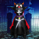 4.7 Feet Halloween Inflatable Vampire Cat with Red Cloak by LJGDeals
