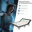 Queen Size Adjustable Bed Base Electric Bed Frame with Massage Modes by LJGDeals