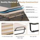 Portable Folding Bed with Memory Foam Mattress and Sturdy Metal Frame Made in Italy by LJGDeals