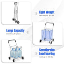 Portable Folding Shopping Cart Utility for Grocery Laundry-Silver by LJGDeals