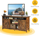 60”Industrial TV Stand Entertainment Center with Shelve and Cabinet-Brown by LJGDeals