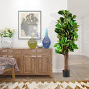 5 Feet Artificial Fiddle Leaf Fig Tree Decorative Planter by LJGDeals