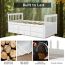 Twin Captain’s Bed with Trundle and 3 Storage Drawers by LJGDeals
