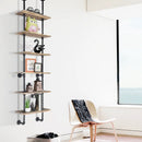 6-Tier Industrial Wall Mounted Pipe Shelves by LJGDeals