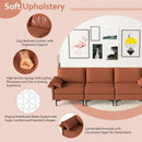 Large 3-Seat Sofa Sectional with Metal Legs and 2 USB Ports for 3-4 people by LJGDeals