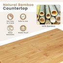 3-Tier Kitchen Island Cart Rolling Service Trolley with Bamboo Top by LJGDeals
