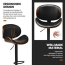 Set of 2 Adjustable Swivel PU Leather Bar Stools with Curved Footrest by LJGDeals