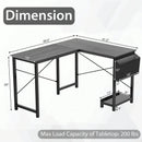 Modern Reversible Computer Desk with Storage Pocket and CPU Stand for Working Writing Gaming-Dark Gray by LJGDeals