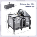 Portable Baby Nursery Center 4-in-1 Portable Travel Crib by LJGDeals