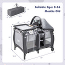 Portable Baby Nursery Center 4-in-1 Portable Travel Crib