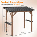 Grill Gazebo 8.6 x 5 FT Cedar Wood with Serving Shelves by LJGDeals