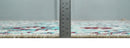 Ivory Blue and Red Hand Knotted Bamboo Silk Area Rug 5x8 Antique Persian Contemporary