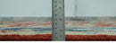 Hand Knotted Wool Area Rug Oriental Oushak Style Floral Pattern Brown Blue Beige