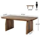 47" Coffee Table, Farmhouse Center Table Low Cocktail Tea Table